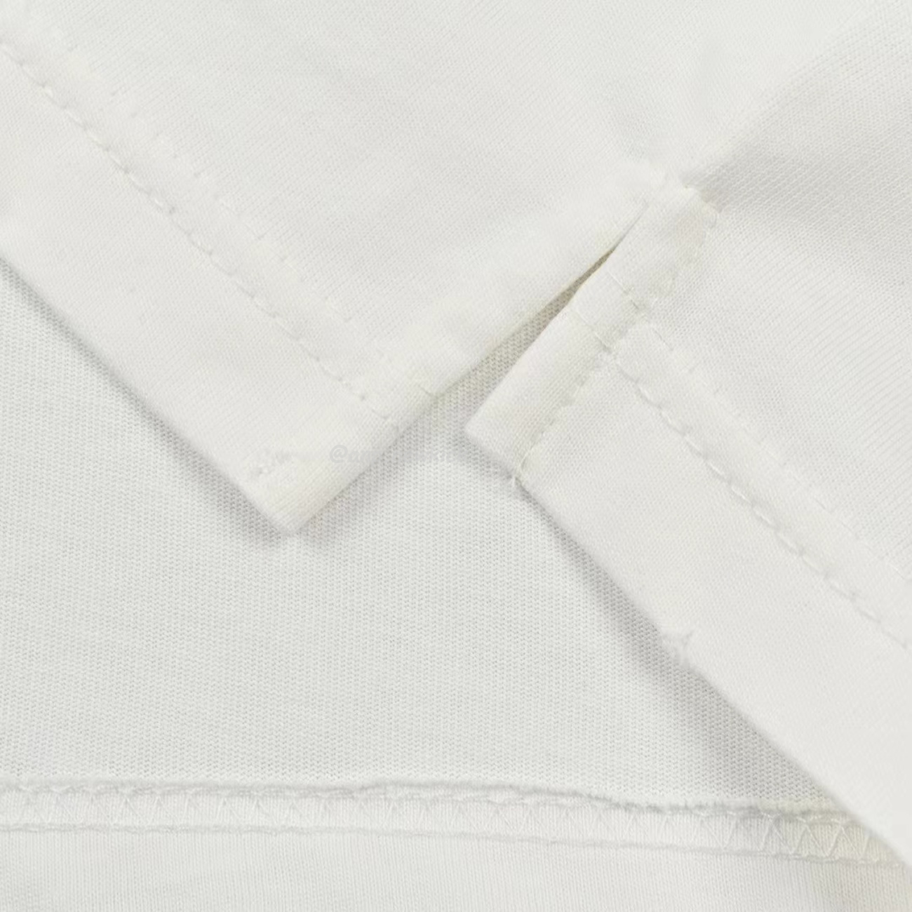 Dior Wide Body Bamboo Pure Cotton Plain Weave Fabric T Shirt White Navy (5) - www.newkick.vip